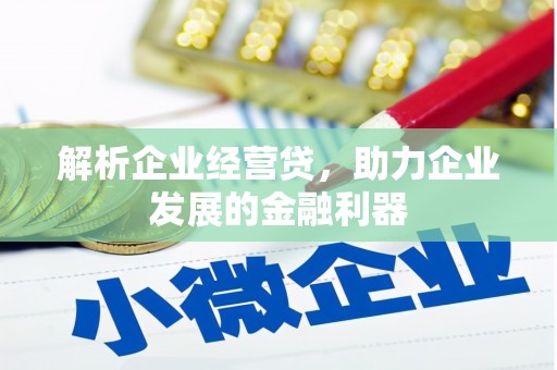 鄂尔多斯解析企业经营贷，助力企业发展的金融利器