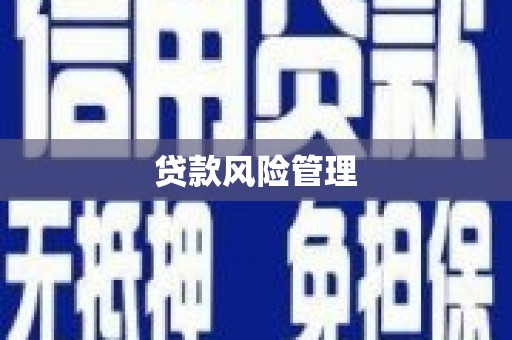 鄂尔多斯贷款风险管理