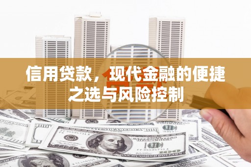 鄂尔多斯信用贷款，现代金融的便捷之选与风险控制