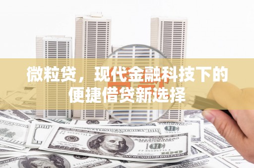 鄂尔多斯微粒贷，现代金融科技下的便捷借贷新选择