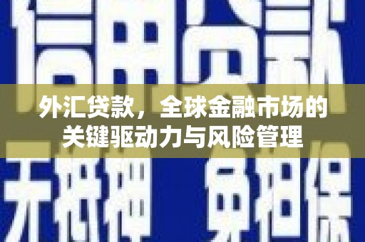 鄂尔多斯外汇贷款，全球金融市场的关键驱动力与风险管理