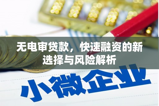 鄂尔多斯无电审贷款，快速融资的新选择与风险解析