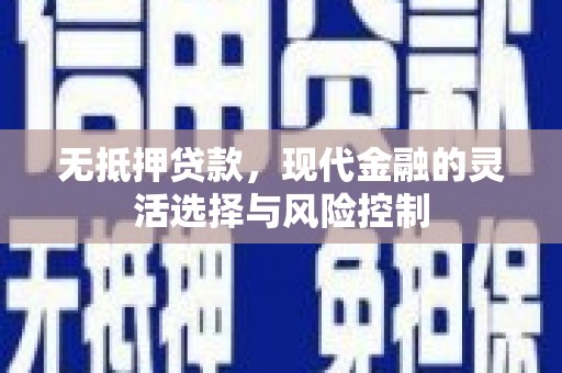 鄂尔多斯无抵押贷款，现代金融的灵活选择与风险控制