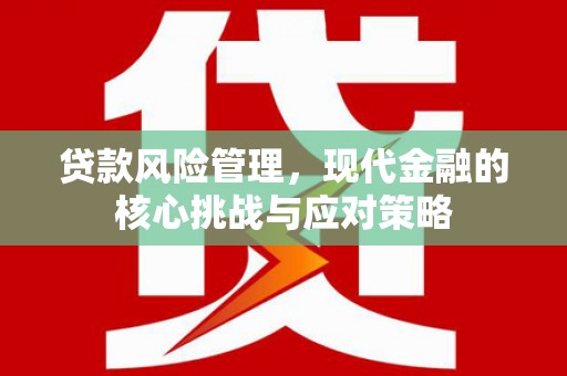 鄂尔多斯贷款风险管理，现代金融的核心挑战与应对策略