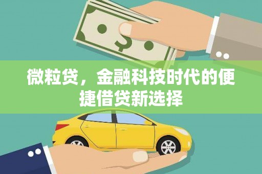 鄂尔多斯微粒贷，金融科技时代的便捷借贷新选择
